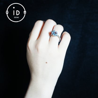 Rose Ring with Blood Red Stone, Gothic Vow Jewelry, Handmade Fantasy Amulet of Thorns and Oath, Symbolic Rose Design
