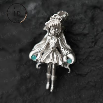 Krebs-Sternzeichen-Anhänger mit Amazonit – handgefertigter Sternzeichen-Amulett-Schmuck, süßer Horoskop-Mädchen-Charm für Astrologie-Liebhaber 