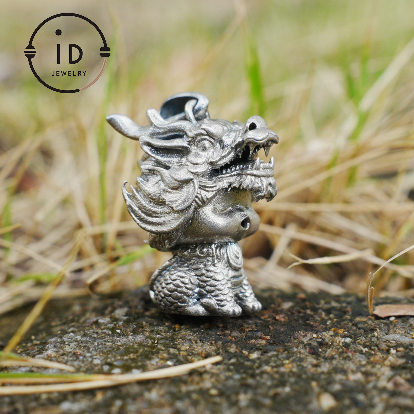 Drachenwächter Anhänger, Handgefertigtes Totem Amulett, Fantasy Spirit Kreatur Schmuck, Mythisches Tier Design, Schutzanhänger Geschenk