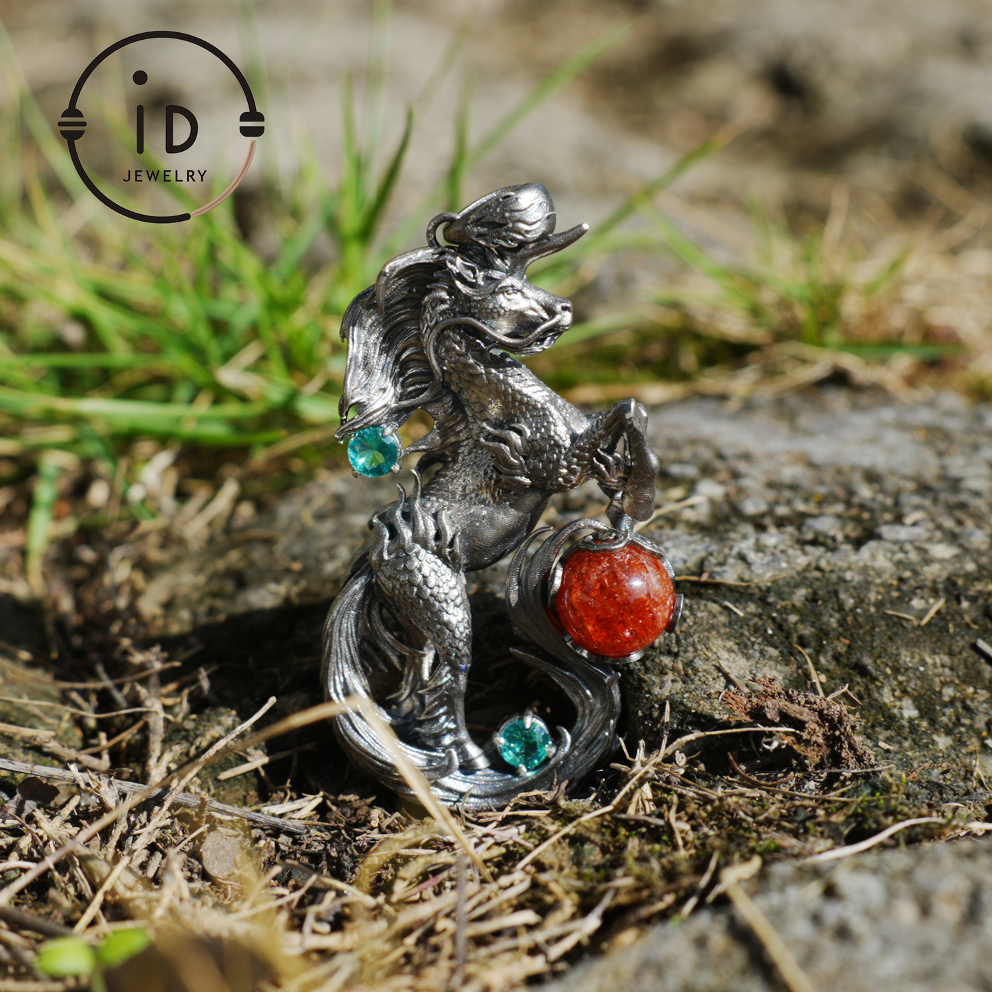 Hand-carved Fantasy Unicorn Necklace｜Wave-motif Unicorn Necklace｜Unicorn Motif Pendant｜Vintage-craft Handmade Gift