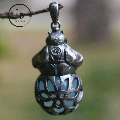 Capybara-Anhänger-Halskette · Zen-Tiertotem · Symbol für inneren Frieden · Geschenk für Meditationsliebhaber 