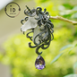 Unicorn Totem Necklace | Handmade 925 Sterling Silver | Fantasy/Gothic Gift | Finely Carved Flowing Mane | Couture Artisan Silver Jewelry
