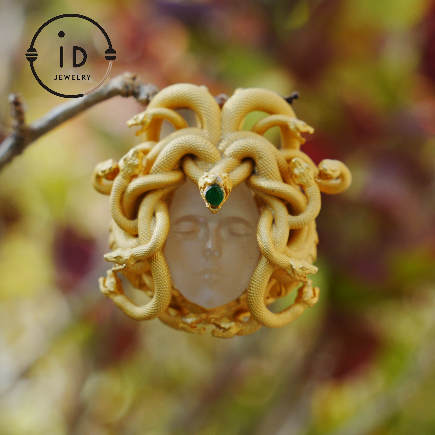 Medusa’s Sleeping Eye, Spiritual Pendant of the Resting Goddess, Third Eye as a Symbol of Insight and Inner Guidance