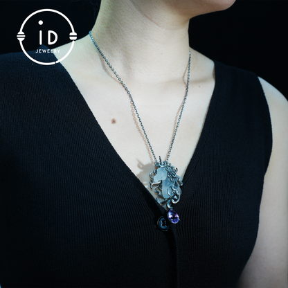 Unicorn Totem Necklace | Handmade 925 Sterling Silver | Fantasy/Gothic Gift | Finely Carved Flowing Mane | Couture Artisan Silver Jewelry