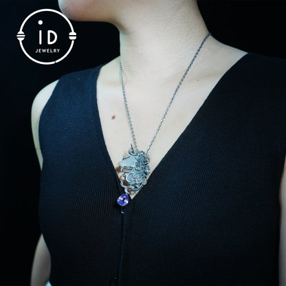 Unicorn Totem Necklace | Handmade 925 Sterling Silver | Fantasy/Gothic Gift | Finely Carved Flowing Mane | Couture Artisan Silver Jewelry