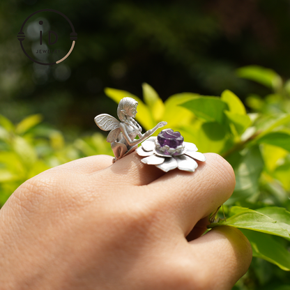 Traumhüterring in Blumensprache · Seelensymbol der Opa-Göttin · Schutz der Wünsche und Inspiration · Schmuck der Traumerfüllung 