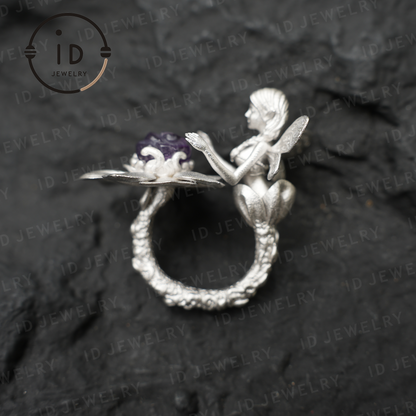 Traumhüterring in Blumensprache · Seelensymbol der Opa-Göttin · Schutz der Wünsche und Inspiration · Schmuck der Traumerfüllung 