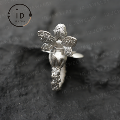 Traumhüterring in Blumensprache · Seelensymbol der Opa-Göttin · Schutz der Wünsche und Inspiration · Schmuck der Traumerfüllung 