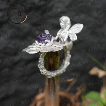 Traumhüterring in Blumensprache · Seelensymbol der Opa-Göttin · Schutz der Wünsche und Inspiration · Schmuck der Traumerfüllung 
