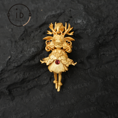 Hirsch-Wächter-Anhänger · Spirituelles Symbol der Artemis · Symbol für Lebensschutz und inneren Mut · Schmuck mit natürlicher Energie 