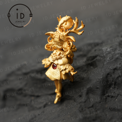 Hirsch-Wächter-Anhänger · Spirituelles Symbol der Artemis · Symbol für Lebensschutz und inneren Mut · Schmuck mit natürlicher Energie 