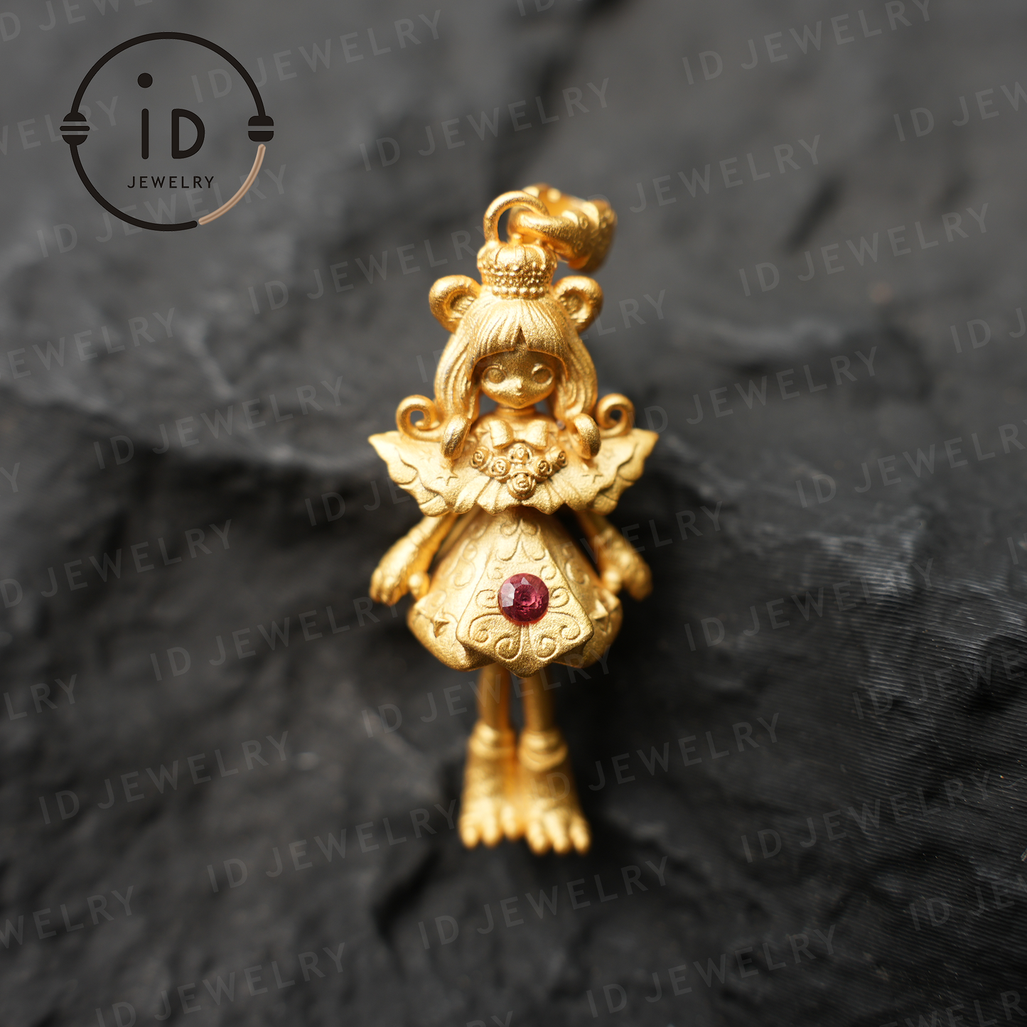 925 vergoldeter Löwenmädchen-Anhänger|Natürliche Rubin-Halskette|Griechisches Mythos-Amulett|Löwe-Sternzeichen-Schmuck|Mut-Schutz-Geschenk