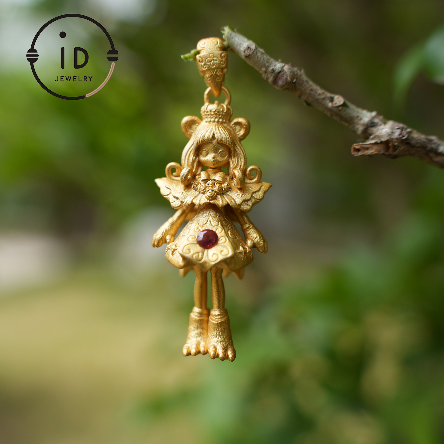 925 vergoldeter Löwenmädchen-Anhänger|Natürliche Rubin-Halskette|Griechisches Mythos-Amulett|Löwe-Sternzeichen-Schmuck|Mut-Schutz-Geschenk
