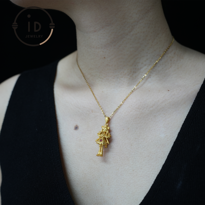 925 vergoldeter Löwenmädchen-Anhänger|Natürliche Rubin-Halskette|Griechisches Mythos-Amulett|Löwe-Sternzeichen-Schmuck|Mut-Schutz-Geschenk
