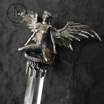 Projekt O-9: Anhänger „Legacy of Light Core“ · Symbol des Körpers des Lichtwächters · Cyberpunk-Sci-Fi-Stil 