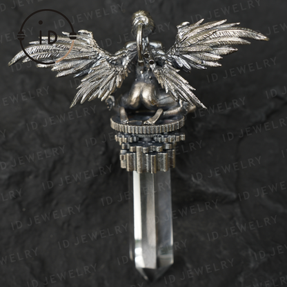 Projekt O-9: Anhänger „Legacy of Light Core“ · Symbol des Körpers des Lichtwächters · Cyberpunk-Sci-Fi-Stil 