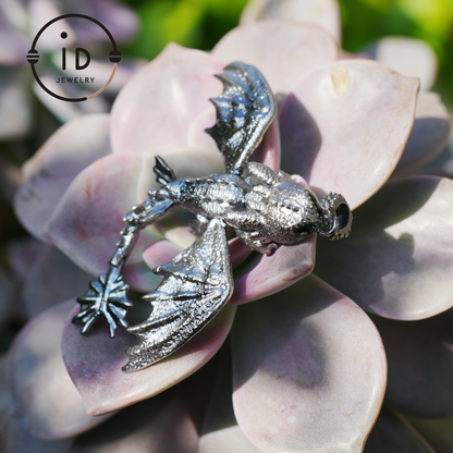 Fantasy-Drachen-Anhänger mit Emaille-Finish, handgefertigter, zahnloser Schmuck, einzigartiges Geschenk für Drachenzähmen leicht gemacht-Fans 