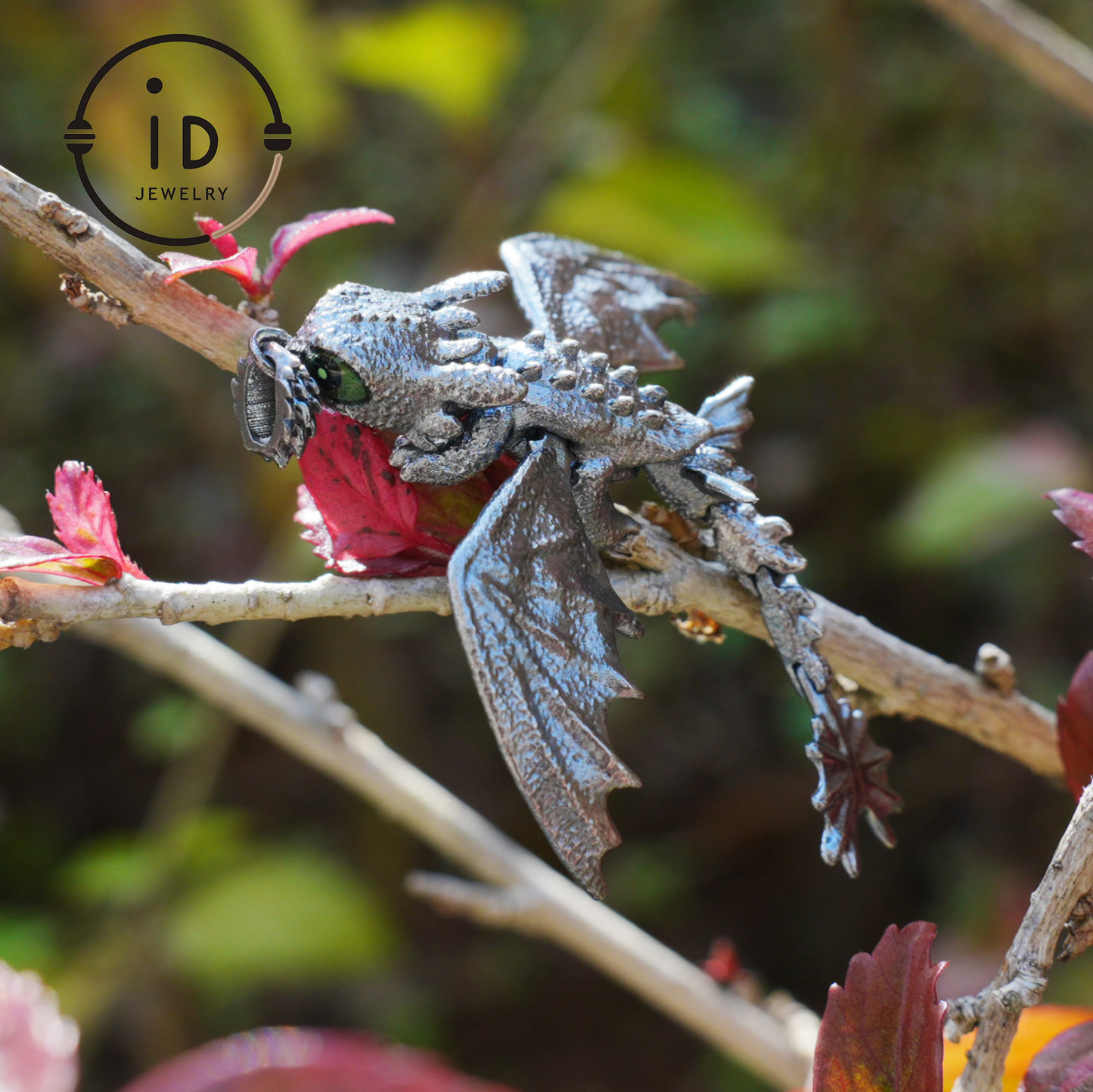 Fantasy-Drachen-Anhänger mit Emaille-Finish, handgefertigter, zahnloser Schmuck, einzigartiges Geschenk für Drachenzähmen leicht gemacht-Fans 