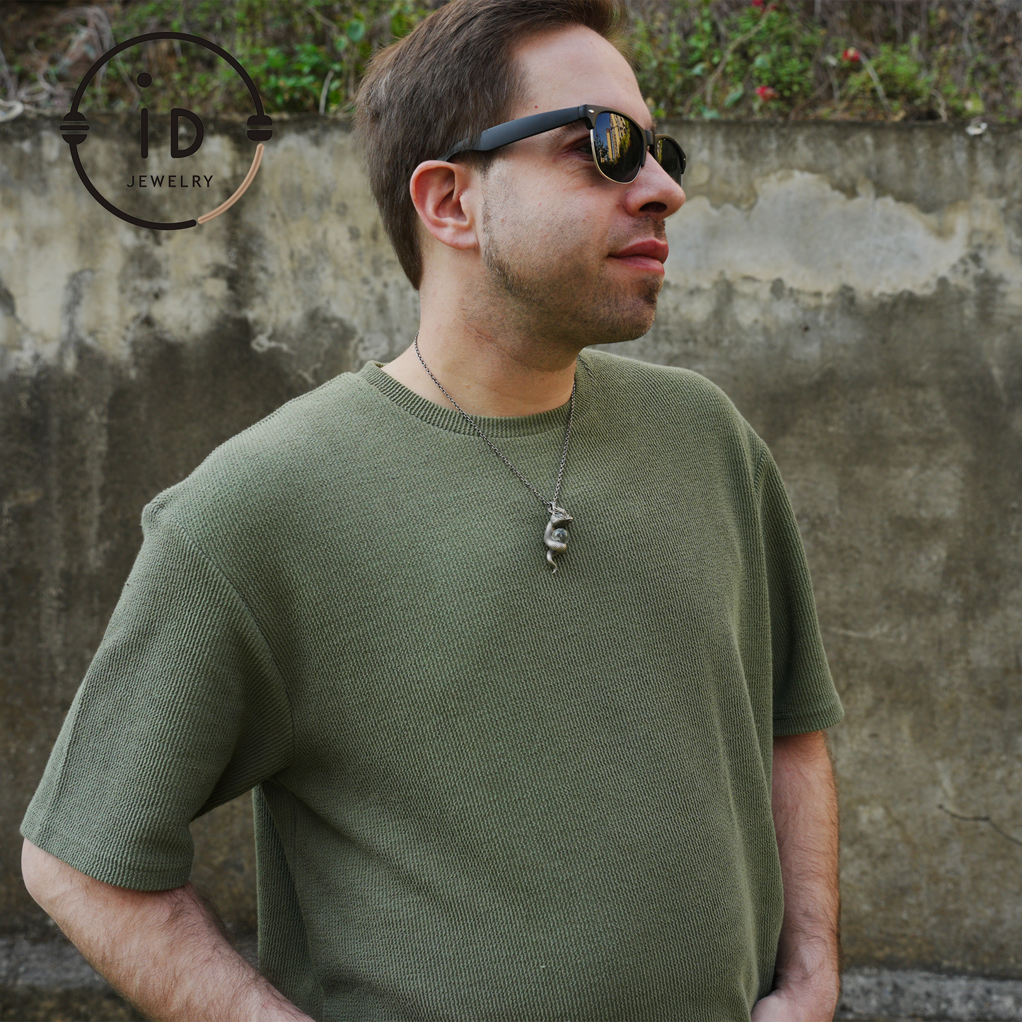 Phantom Quartz Pendant 925 Silver Dragon Totem Necklace Gothic Style Handmade Gift for Her Birthday Christmas Mini Sculpture Talisman