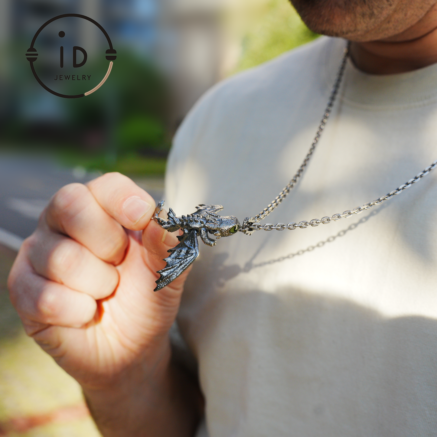 Fantasy-Drachen-Anhänger mit Emaille-Finish, handgefertigter, zahnloser Schmuck, einzigartiges Geschenk für Drachenzähmen leicht gemacht-Fans 