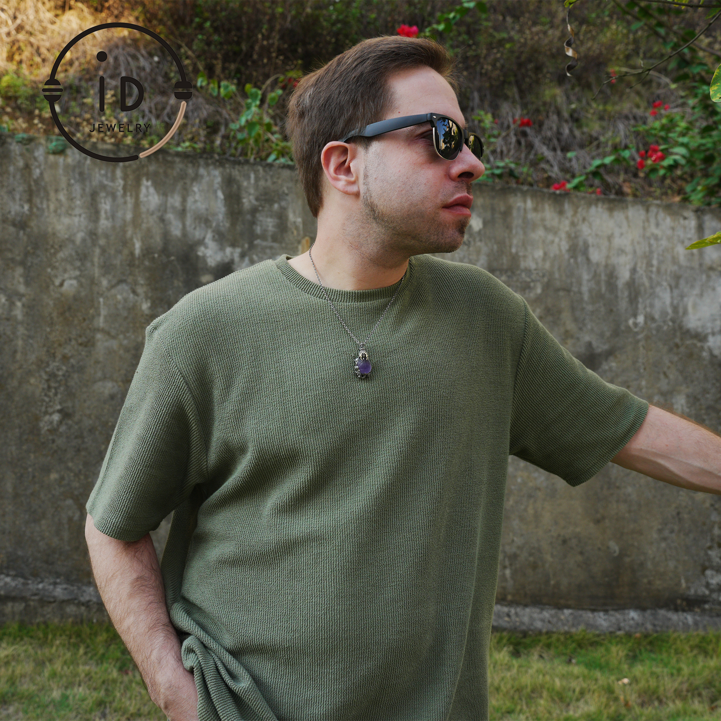 Amethyst Dragon Turtle Pendant in 925 Sterling Silver, Totem Vintage Style Necklace, Mystical Talisman Gift for Men and Women