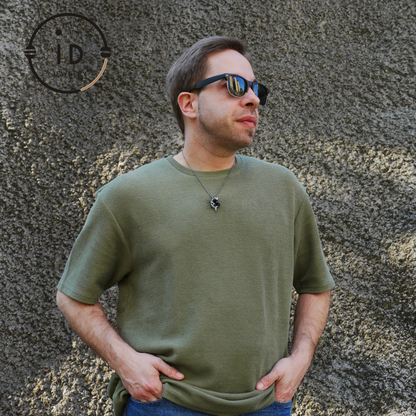 Shark Pendant in Oxidized 925 Sterling Silver with Blue Agate Gem · Ocean Totem Jewelry Gift for Men and Sea Lovers