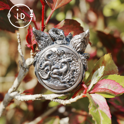 Handcrafted 925 Sterling Silver Fox Spirit Pendant with White Crystal – Mystical Fantasy Amulet Necklace for Witchy or Gothic Gift