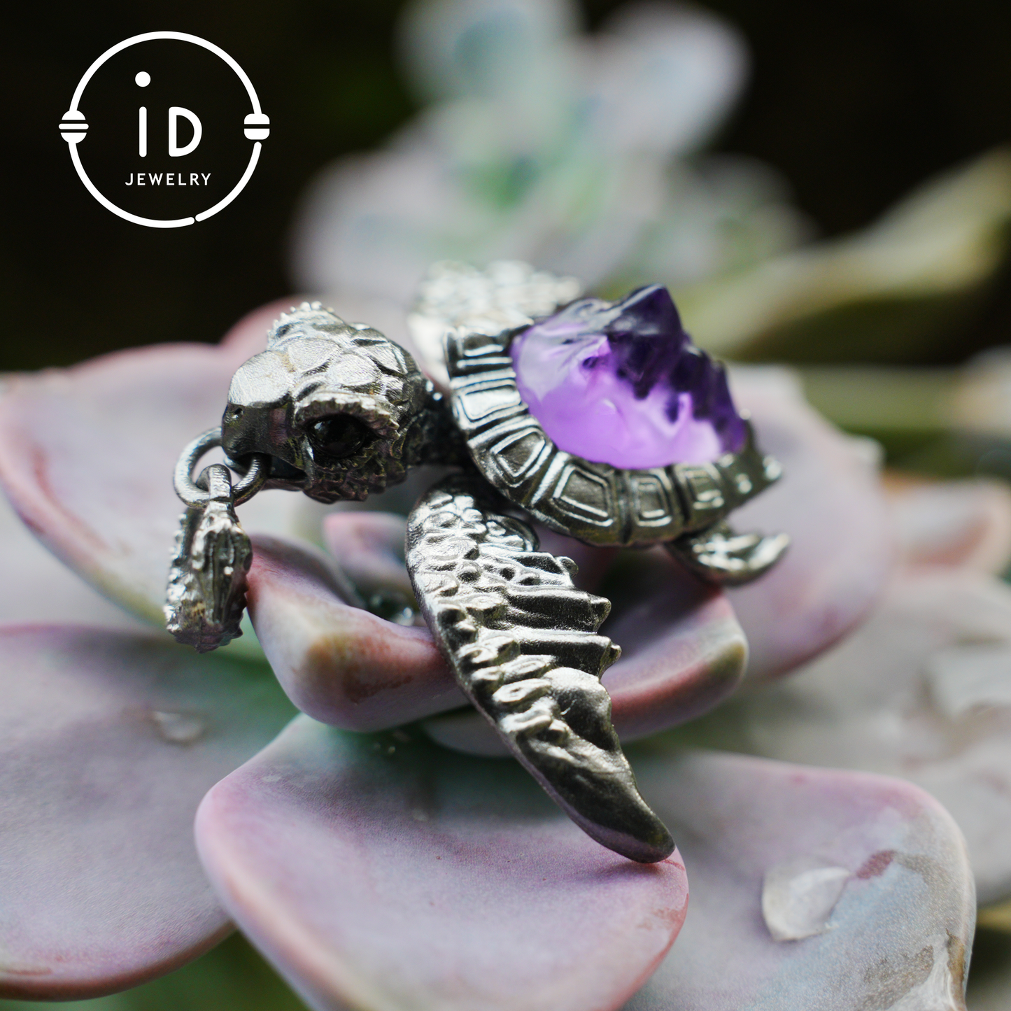 Aegis Schildkröte Halskette 925 Silber Amethyst Achat Anhänger Handgemacht Meeresschildkröte Schmuck Gothic Stil Geschenk für Sie Spirituelles Tier Talisman