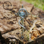 Schwertkette aus 925er Silber | Natürlicher Topas-Amulett-Anhänger | Gothic-Unisex-Schmuck | Mystischer Schwert-Talisman | Fantasy-Geschenk
