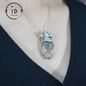 Fuchsgeist-Kristallanhänger – handgefertigter Schmuck aus 925er Sterlingsilber mit Phantomquarz, einzigartiger Fantasy-Anhänger, perfektes Geschenk für besondere Anlässe