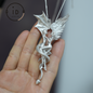 Zwillingsanhänger aus 925er Sterlingsilber – Sternzeichenschmuck mit Engelsflügeln und Schlangendesign