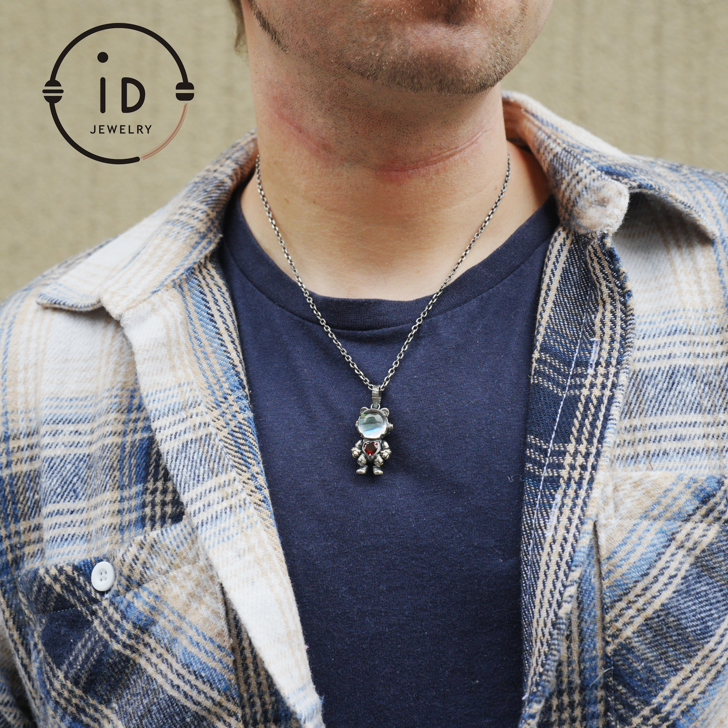 925 silver pendant with abalone shell & red garnet, handmade animal totem necklace in gothic fairytale style, gift for her, birthday