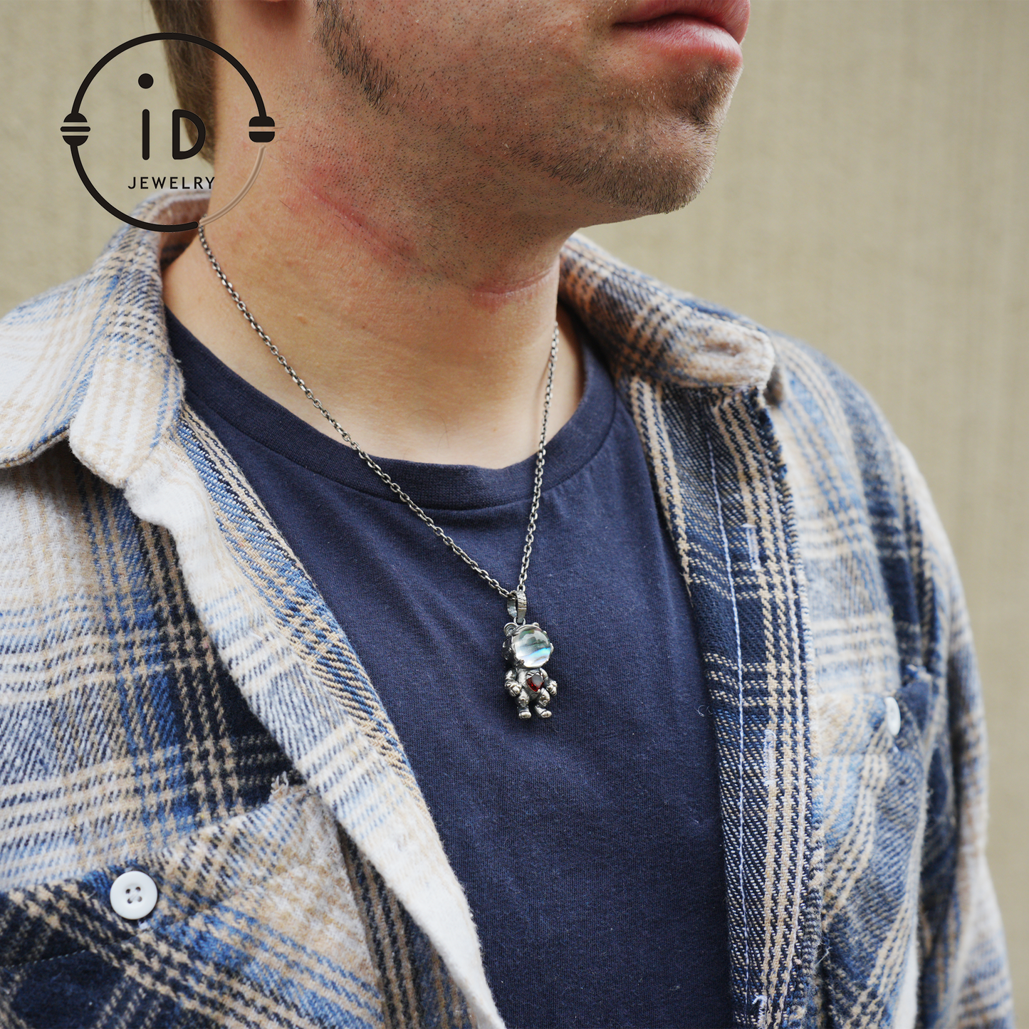 925 silver pendant with abalone shell & red garnet, handmade animal totem necklace in gothic fairytale style, gift for her, birthday