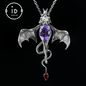 Handgefertigte Halskette mit Dämonenflügel-Anhänger aus Silber | Mystischer Banshee-Schmuck als Symbol für Stärke, Kraft und Mysterium | Einzigartiges Geschenk für Sie