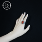 Handgefertigter Gothic Ring | Mystischer Schmuck mit Achat | Barockstil 