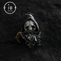 Handmade Grim Reaper Pendant | Gothic Skeleton Amulet | Silver Charm | Fantasy Art Jewelry