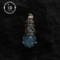 Handmade Lighthouse Pendant | Gothic Amulet with Aquamarine | Mystic Ravens | Magical Protection Jewelry | Vintage Fantasy Style