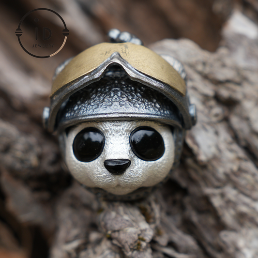 925 Sterling Silver Panda Bear Pendant – Handcrafted Animal Jewelry for Animal Lovers